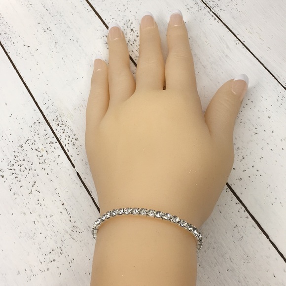 Rhinestone Tennis Bracelet - Picture 5 of 8